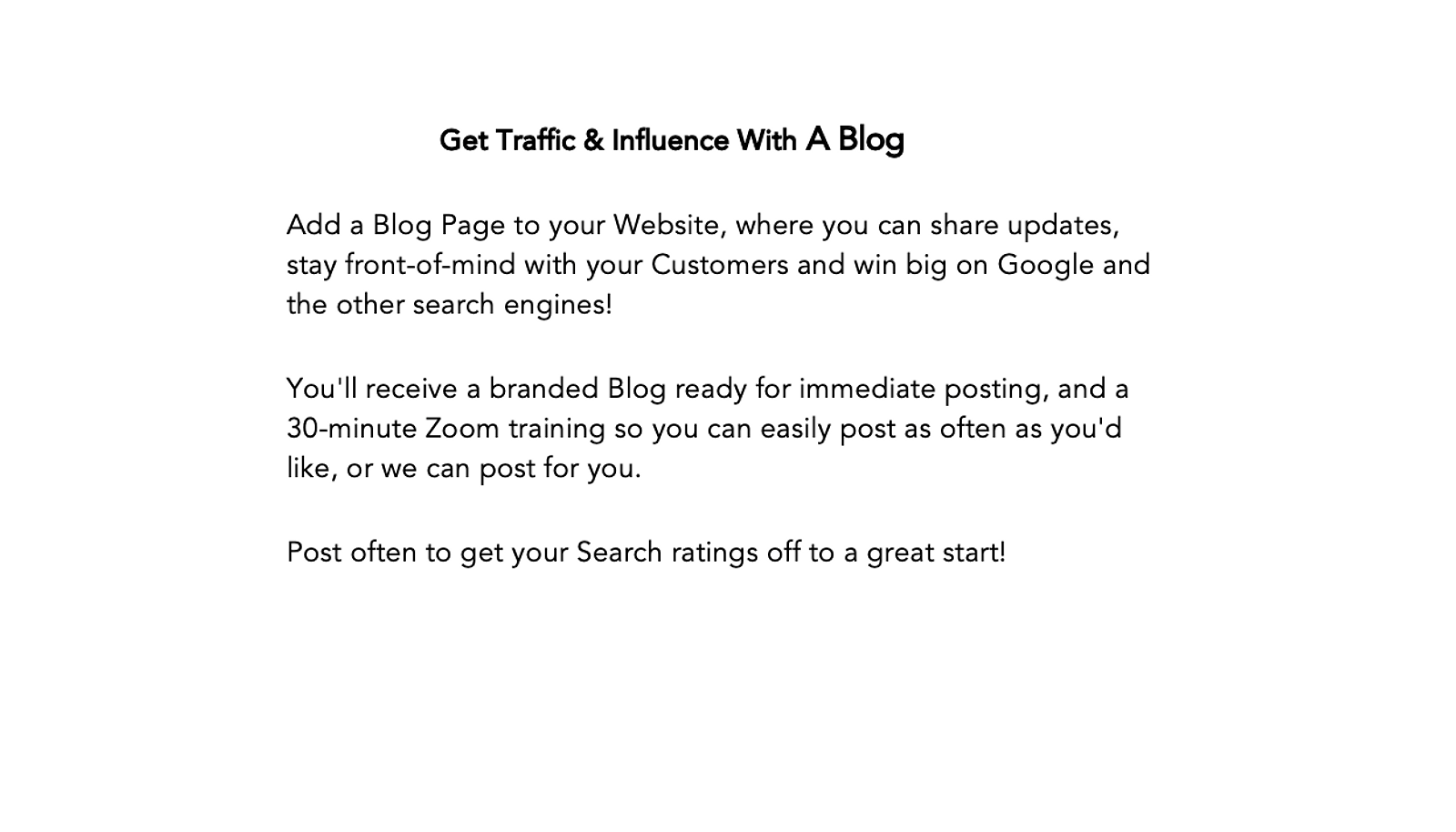 BOOST YOUR REACH AND TRAFFIC WITH A BLOG